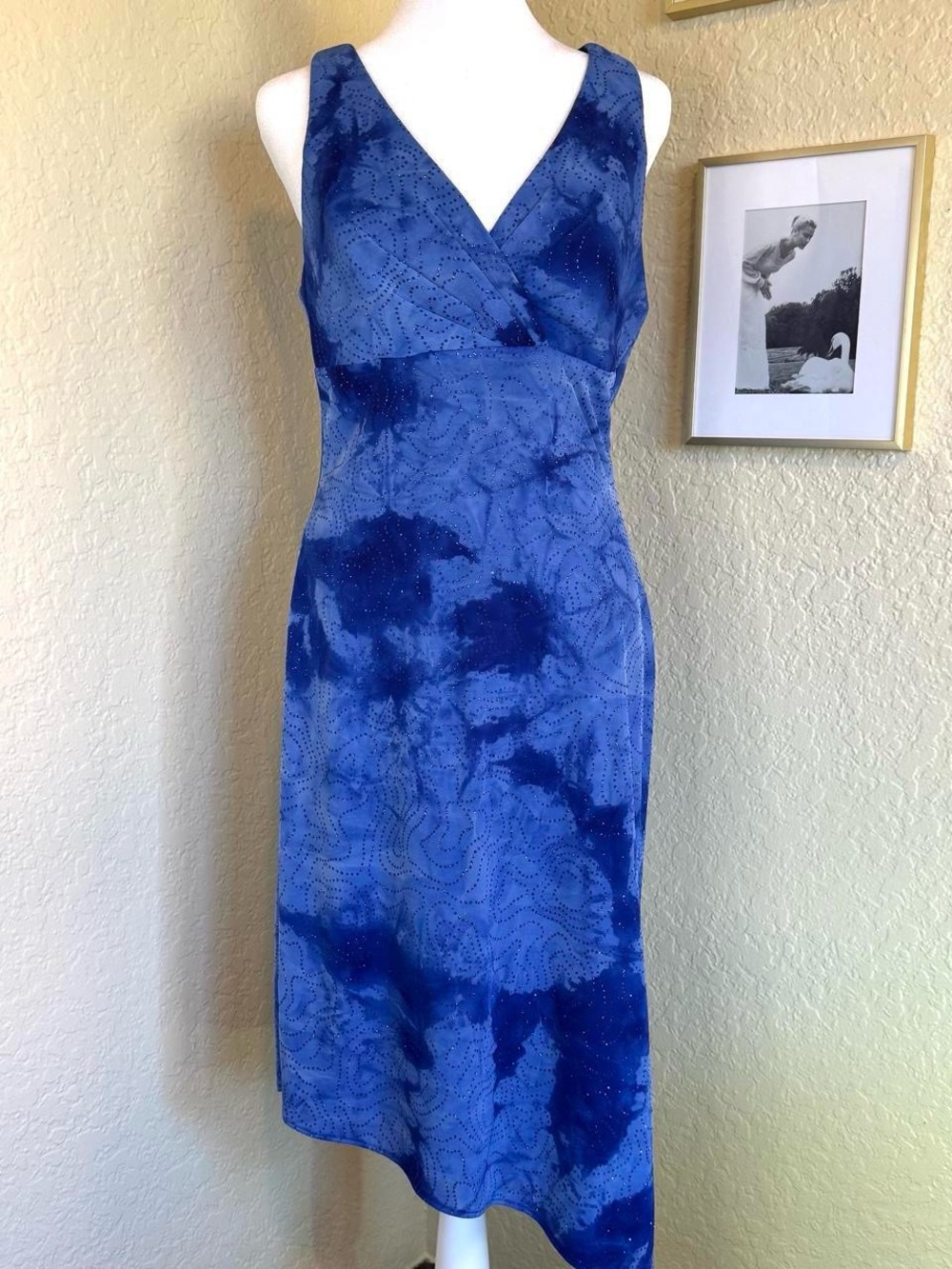 Vintage Clique New York Beaded Asymmetrical Dress